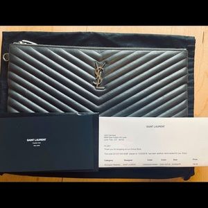 YSL Monogram Mateless, large clutch